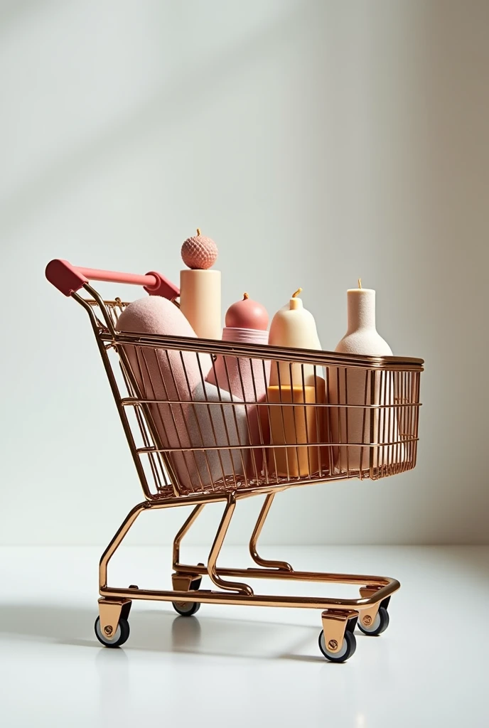 Image with shopping cart, and inside the cart, home decor items.
That attracts people to buy