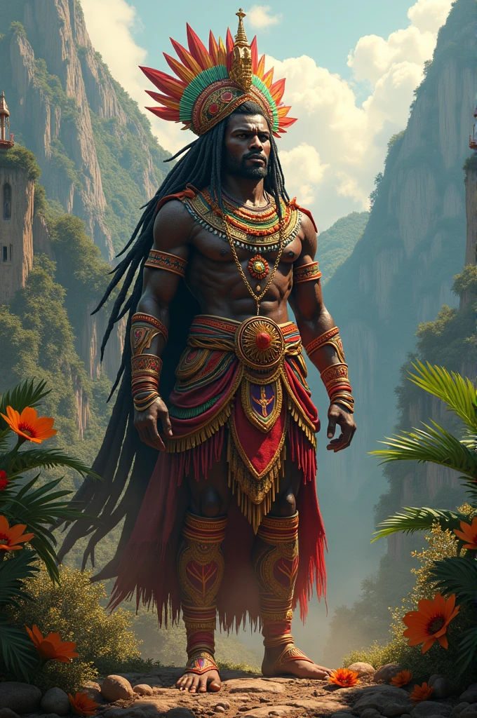 Create a realistic image of a Dominican god
