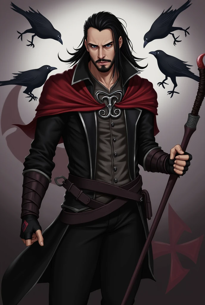 swain, league of legend, tattoo, crows, Combat General