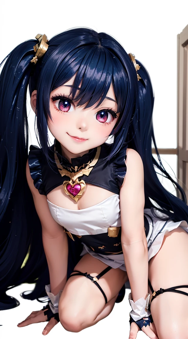 (masterpiece:1.3), (Best Quality:1.3), (Ultra-detailed:1.2), ((kawaii)), Cute, (lovely), ((sexy)), ((Extremely detailed)), 4K, (8K), Best Quality, (Beautiful), Illustration, anime style, (bold line:1.2), Gradation, looking at viewer, //, (bent down:1.1), (arms behind back), //, a cute girl, 1girl, (solo:1.2), gleaming skin, //, (flat chested), (Perfect eyes:1.2), (Perfect iris:1.2), //, darkblue hair color, (beautiful eyes) //, (half closed eyes:1.3), (sexual expression:1.2), Fascinated expression, smile, (blush:1.2), //, modern city background, on rock, twin tails, muscle girl, hard abs, exposed abs, sailor uniform with skirt, (9year old girl:1.5)), complete anatomy, children's body, child, super cute, girl, random poses, random camera angles, full body shot, detailed vagina, nude, heavy knight armor, mecha musume, pale skin, gothic dress, twin tails, red eyes, heart accesories details