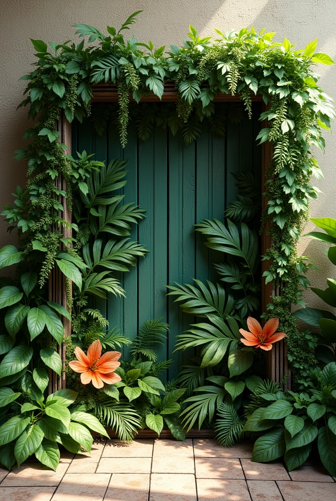 make an instagrammable wall with a nature theme