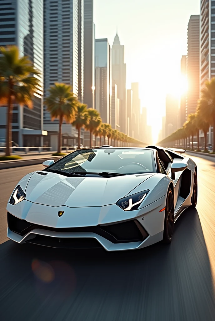 White Lamborghini spider