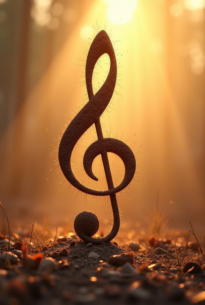 A written music logo "children of music" In Portuguese