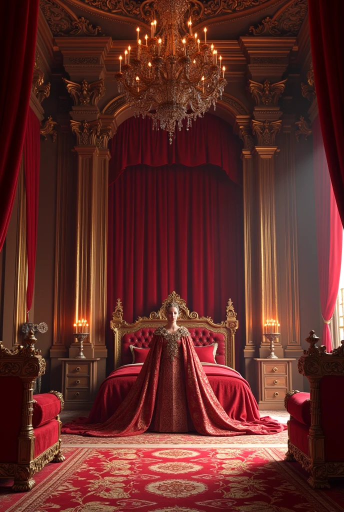 Luxurious red royal room 