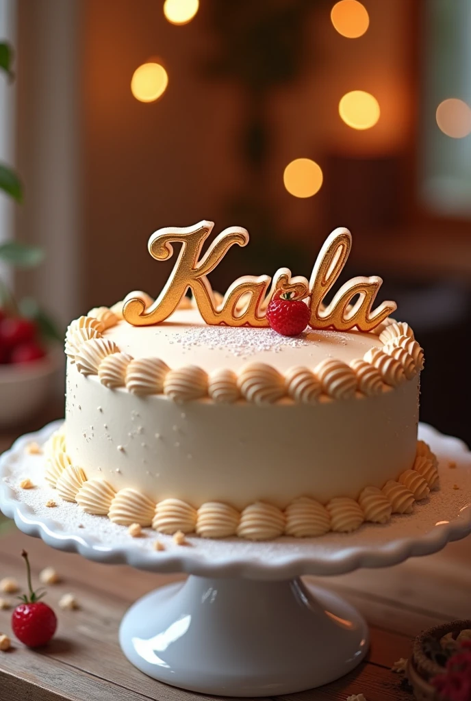 Birthday cake with Karla's name