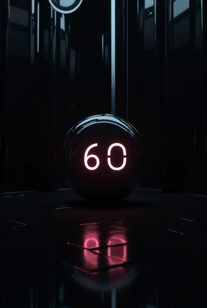 A Tik Tok cover photo with a 60 second clock and a black mirror background