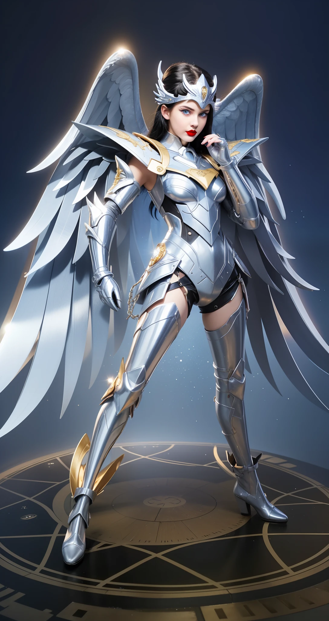 アニメ, 18 year old girl, {Perfect and detailed face},{perfect nose}, {red lips}, {Bblack hair}, {well-detailed blue eyes}, {[(full body 4.8)]},{wearing a black outfit}, {facing the front, looking at camera},{walking in a forest} 
{8k image}, {ultra resolution}, {ultra quality},(high quality sharpness)
 