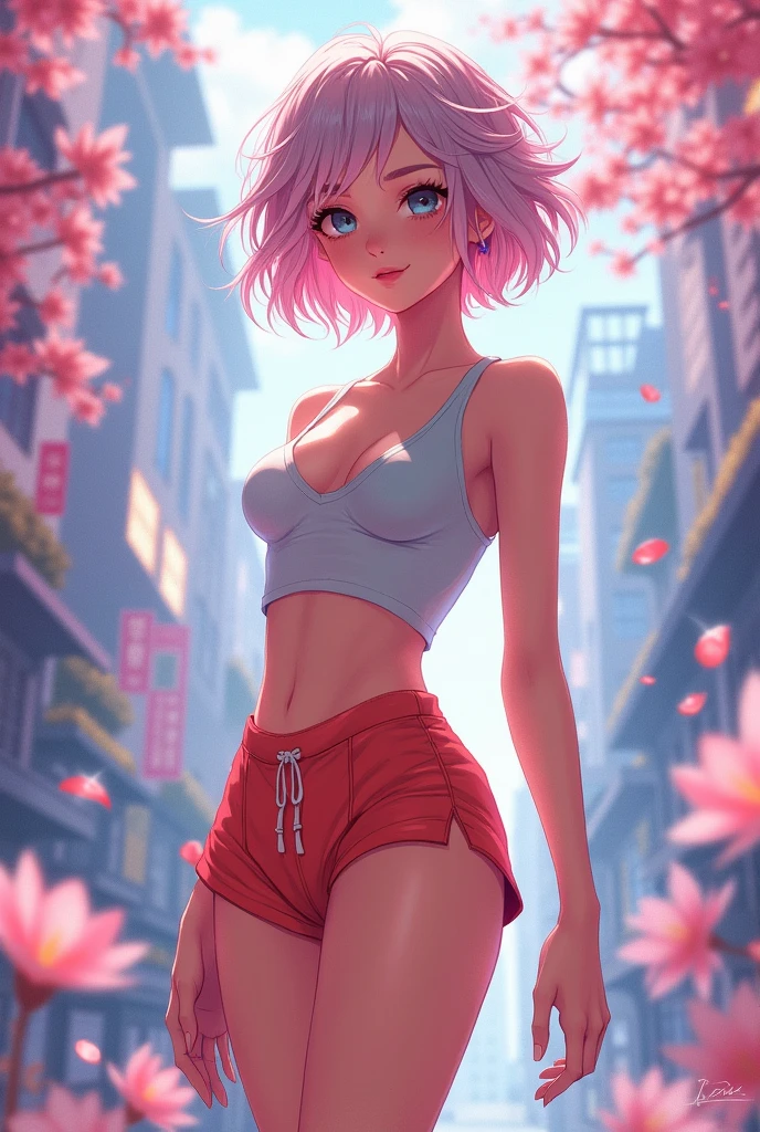 Make me a picture of a femboy anime character