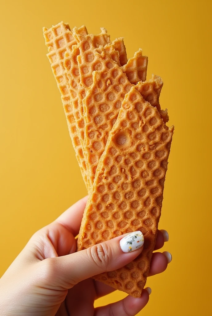 an advertising image of wafers with the name crazy wafers all in Spanish