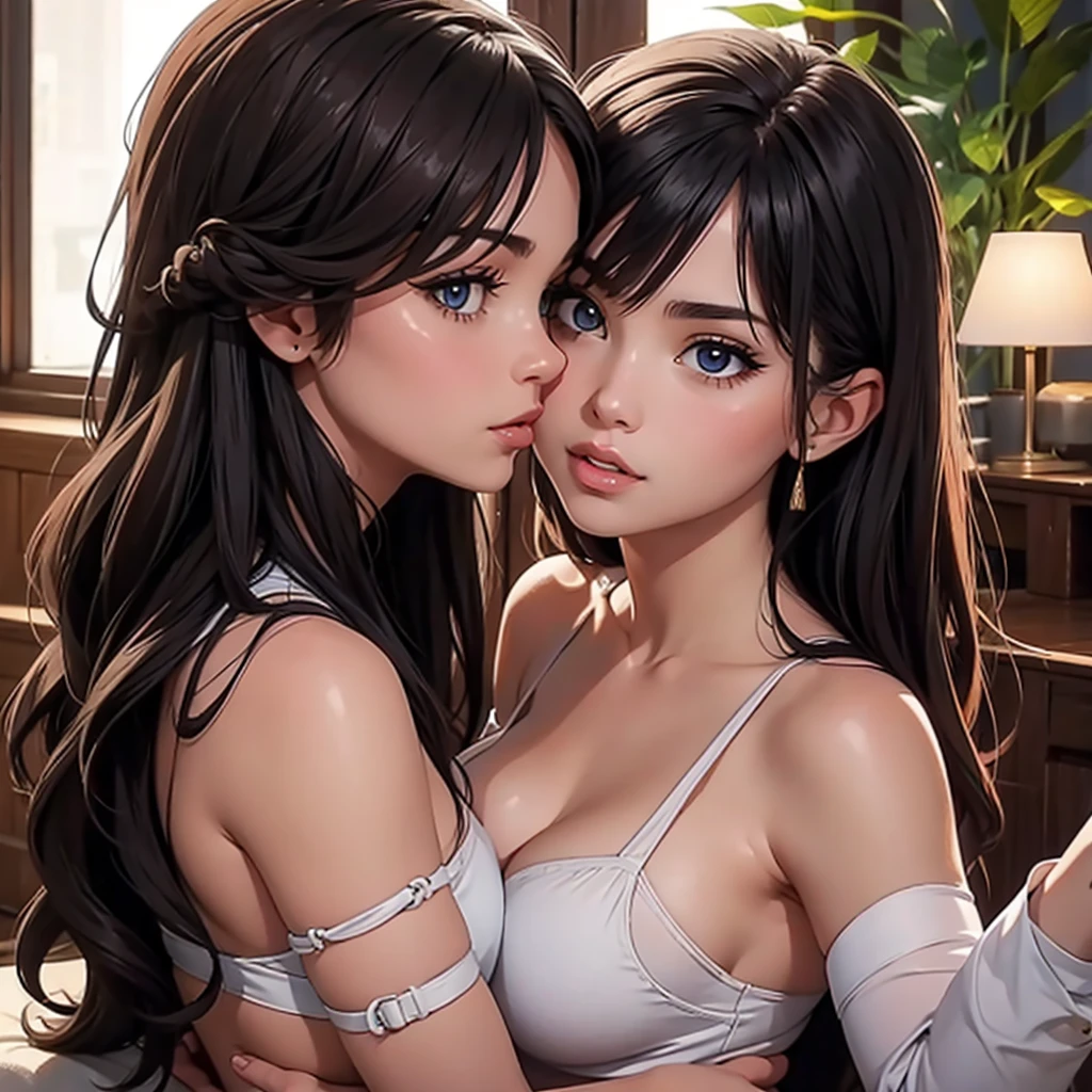 2 Sexy girls are kissing