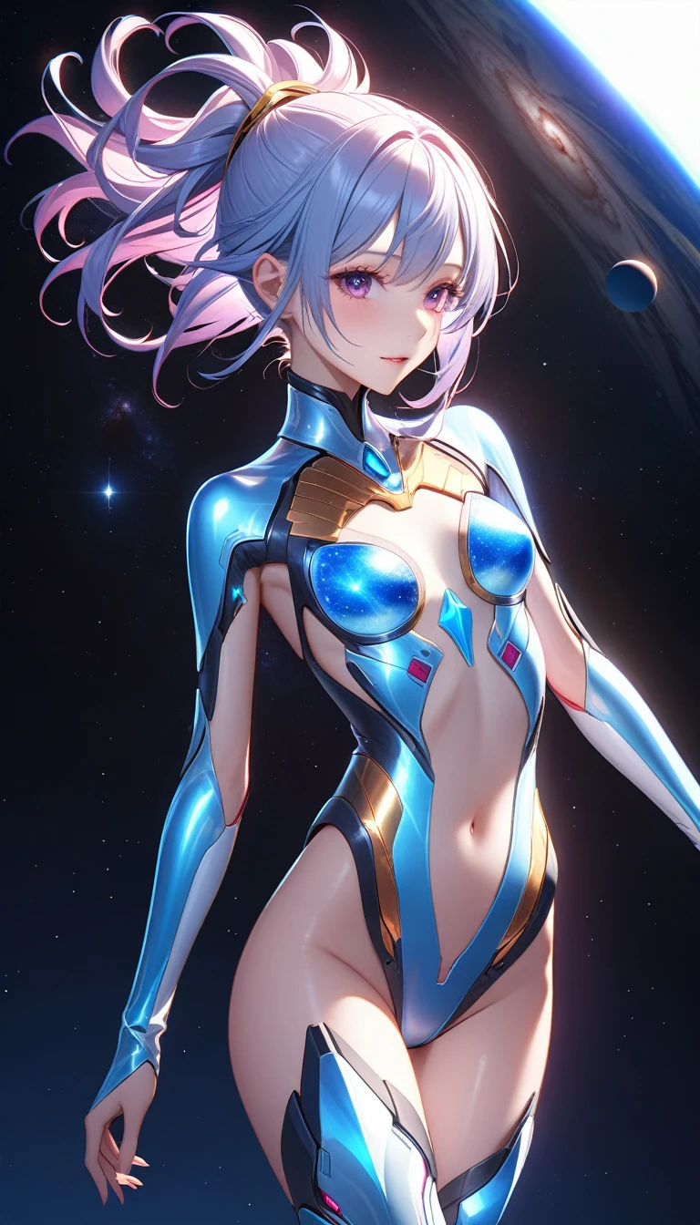 nsfw, (Ultra highest resolution), (Ultra highest quality), (Very detailed), (Very fine textures and colors), (Very clear), (Natural and beautiful light and shadow), (Natural and precise composition), (Accurate and correct human anatomy), Space fantasy style, One girl