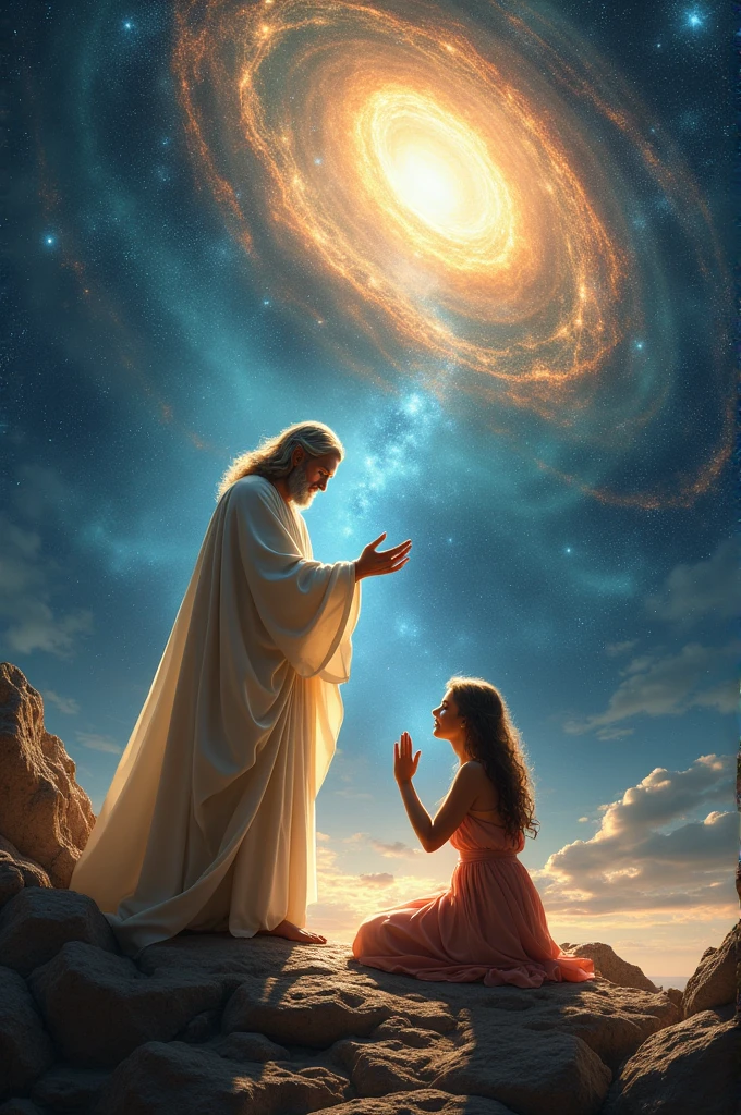 Genesis 1 28 with space background