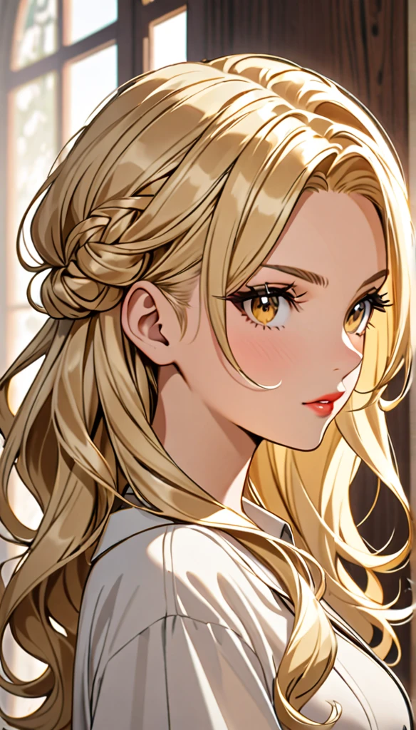 Beautiful and blond styled hair