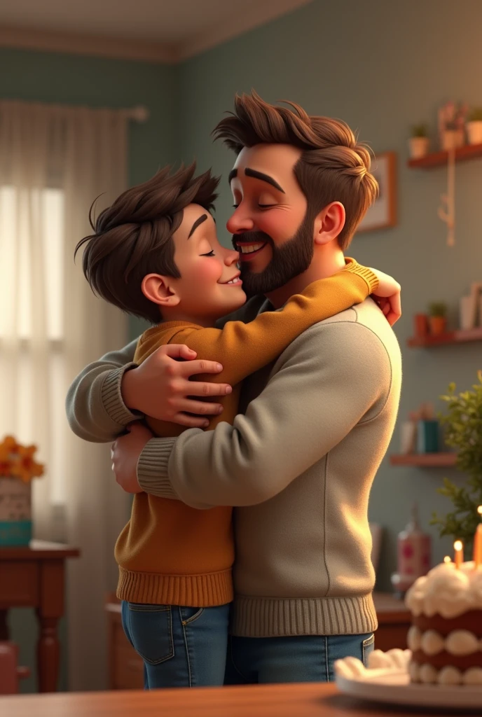 Father with his son celebrating Father's Day