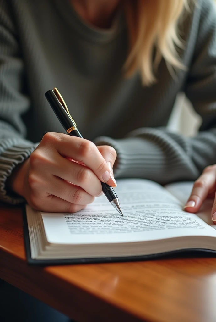An image of someone sitting at a desk, writing or writing in a book, can represent content creation and idea production.
