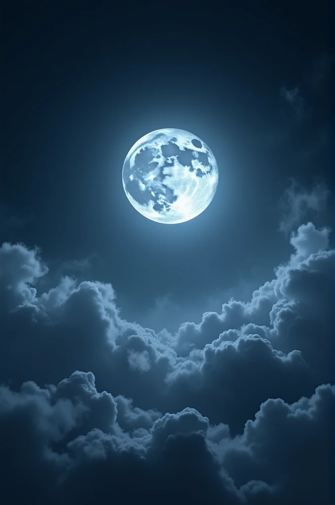 Photo of the Moon with clouds
