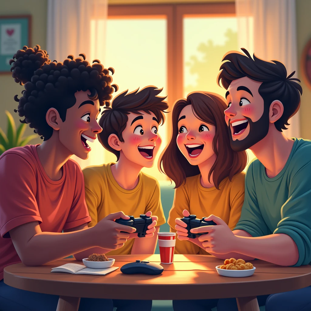 Laughing Nonstop Playing Games with Friends