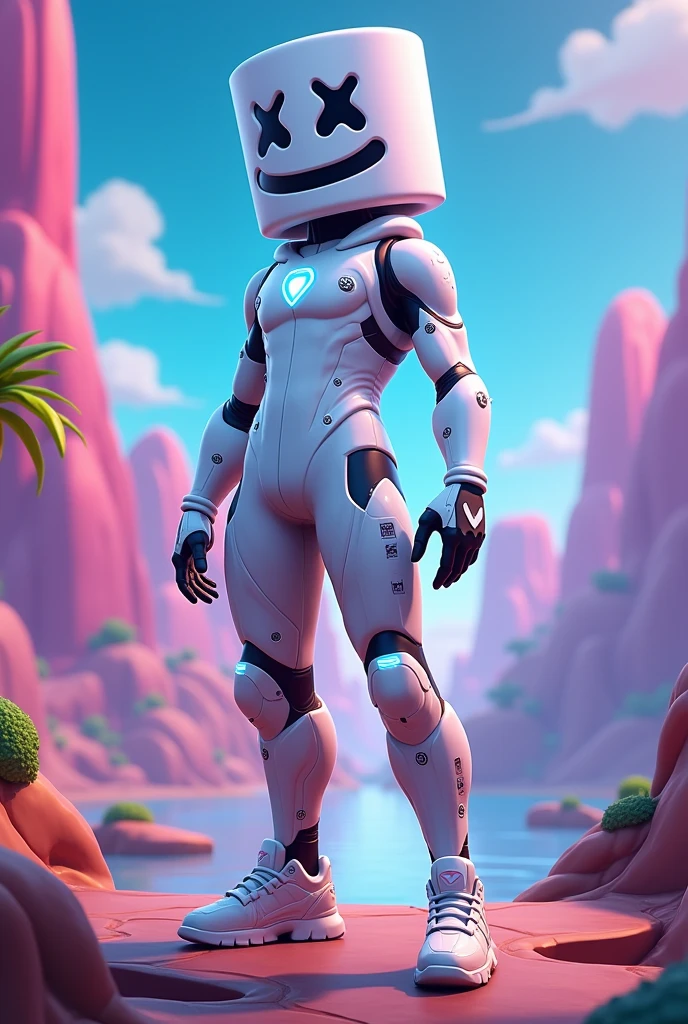 Der Fortnite Skin namens Marshmallow im Fortnite Stil