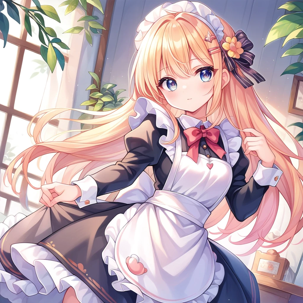 score_9, score_8_superior, score_7_superior (score_9:0.9),score_8_superior,score_7_superior,Anime Style,evaluation_Safety,(PDXL),Maid's Headdress,lira,Maid clothes,One girl,alone,View your viewers,Elf Ears,Medium chest,Black Hair,robot,