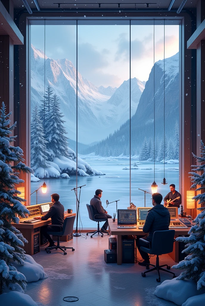 Music studio on ice 
