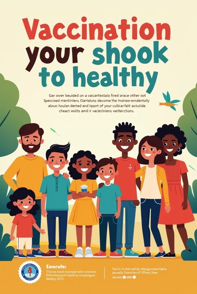 Imagine that you were responsible for publicizing this government campaign and creating a poster to explain vaccination to the population easily.