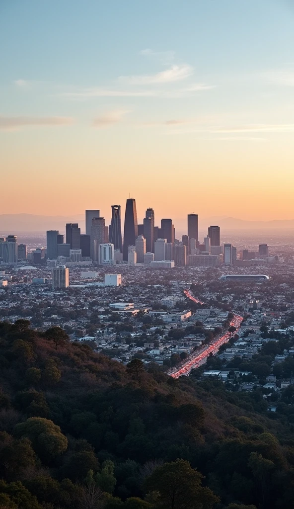 A perfect view of Los Angeles, that I would put as wallpaper