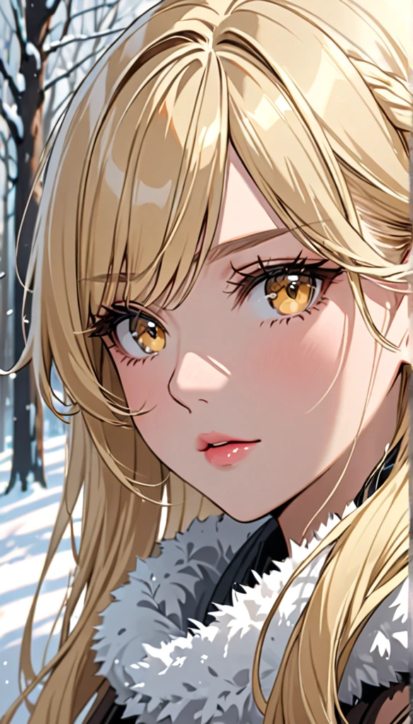 Beautiful and blond, cold beauty 