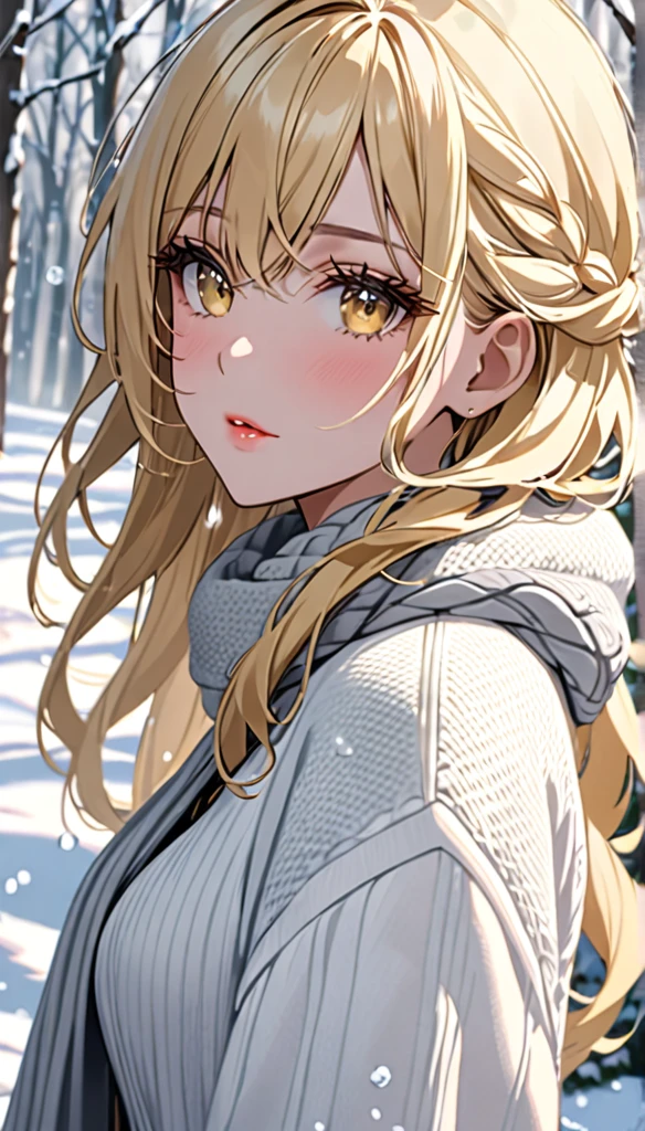 Beautiful and blond, cold beauty