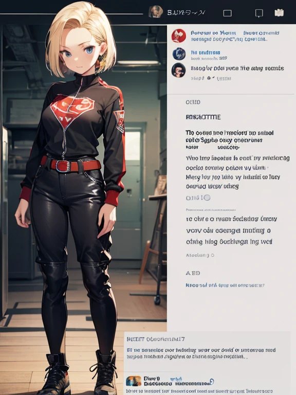 (meme:1.5), cute, Beauty, Shortcuts, Android 18, (masterpiece), highest quality, 1girl, uhd, retina, masterpiece, ccurate, anatomically correct, textured skin, super detail, high details, high quality, best quality, highres, 4K