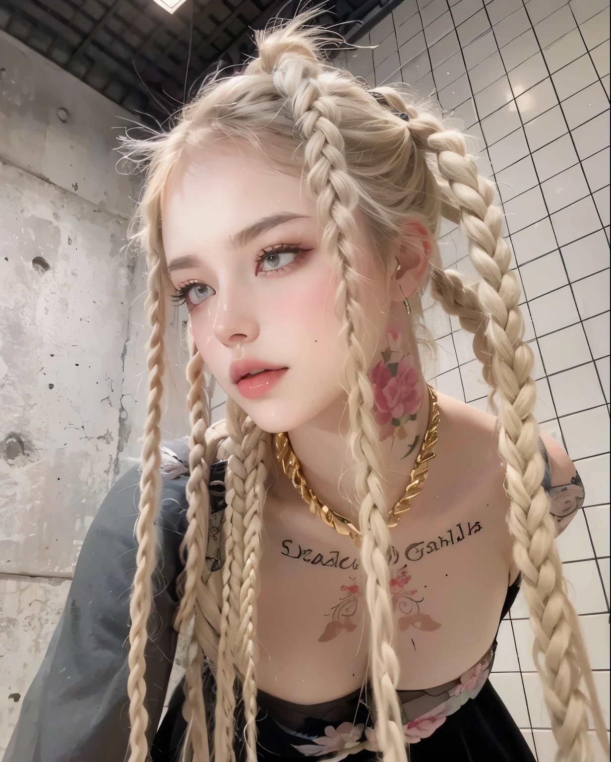 Beautiful detailed skin, Detailed Body, beautiful detailed hair, piel super palida casi blanca