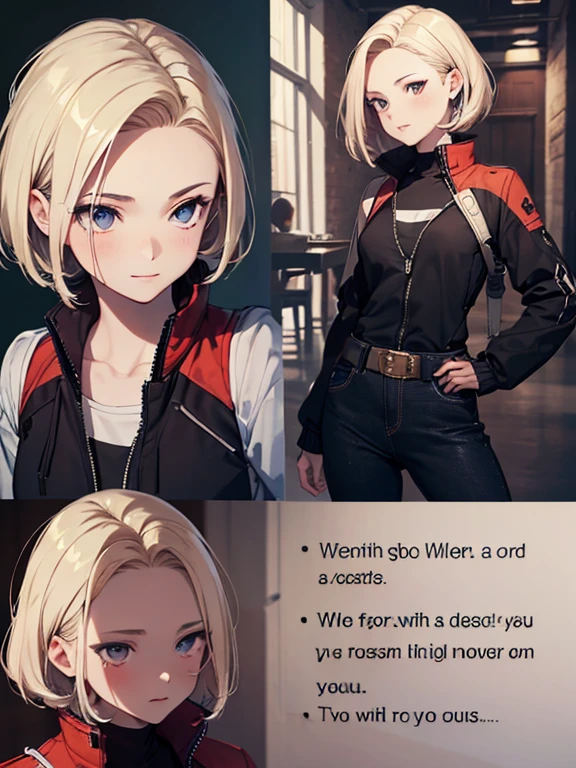 (meme:1.5), cute, Beauty, Shortcuts, Android 18, (masterpiece), highest quality, 1girl, uhd, retina, masterpiece, ccurate, anatomically correct, textured skin, super detail, high details, high quality, best quality, highres, 4K