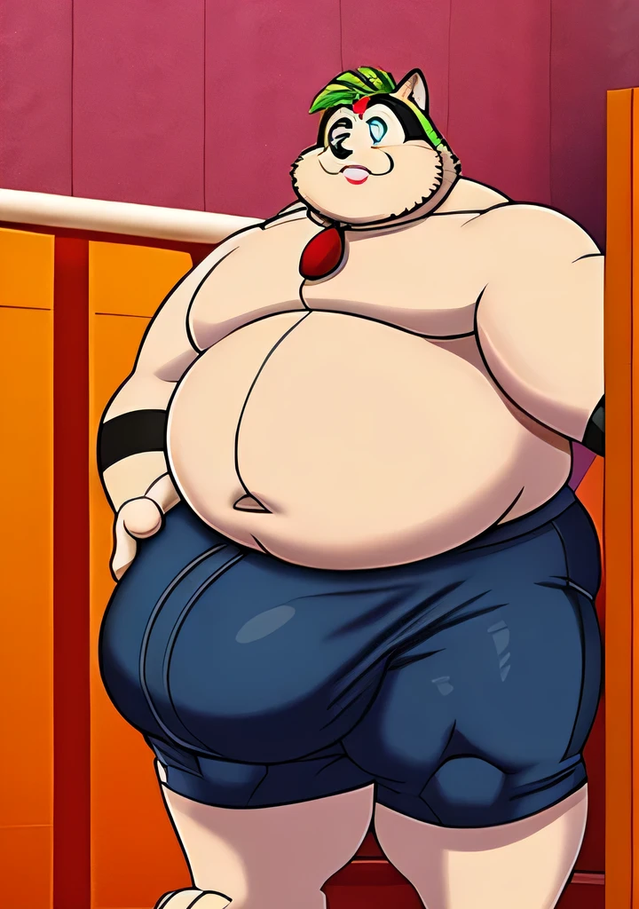 Fat furry (((oversized bulge))).