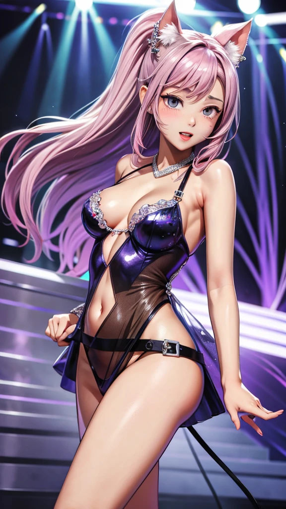 Ari from Lisha Legend performs a striptease dance on the dance floor