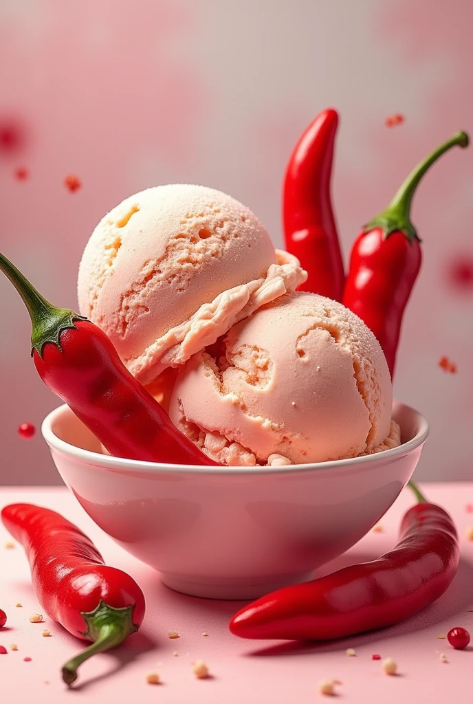 Ice cream and red jalapeños 