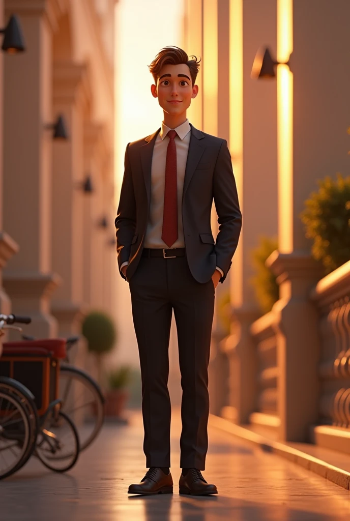 A graduate handsome guy, pixar style, 3d , high-aesthetic, cinematic, masterpiece