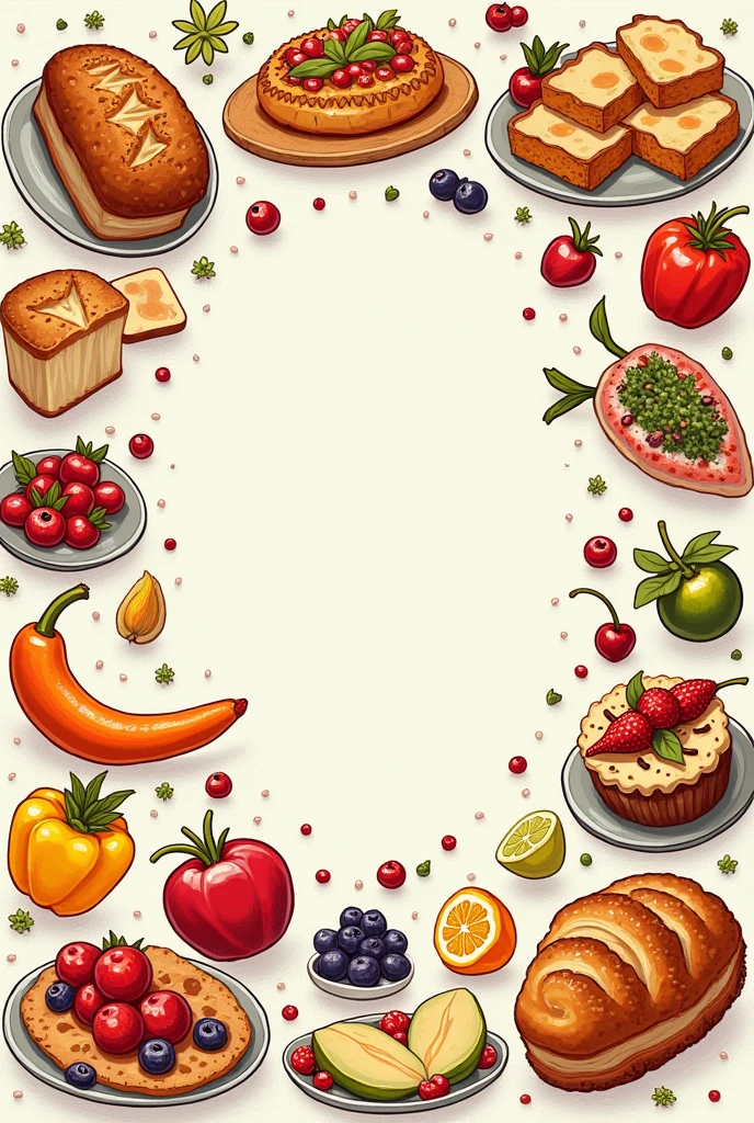 Gastronomic offer cover for my notebook ,that is easy to draw and with more design 
