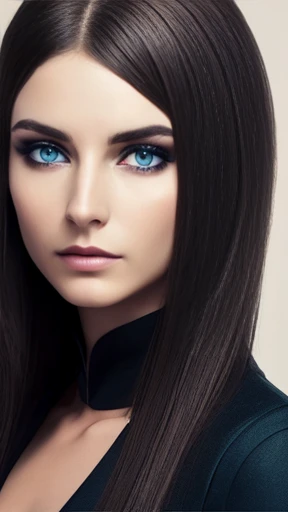 A woman model Abramowicz focus on the face photo with color