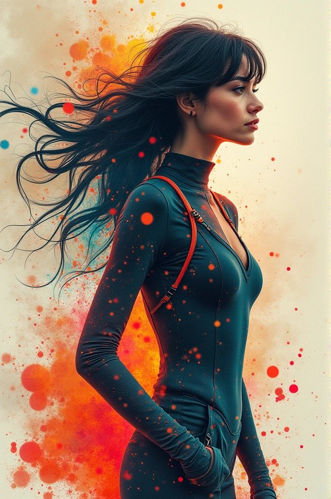 Feminine image that integrates engineering concepts, business and creativity using the explorer and hero archetypes and colors