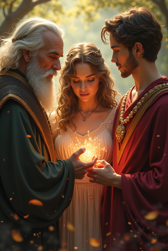 there is a teacher magic with his daughter and 2 man who love his daughter