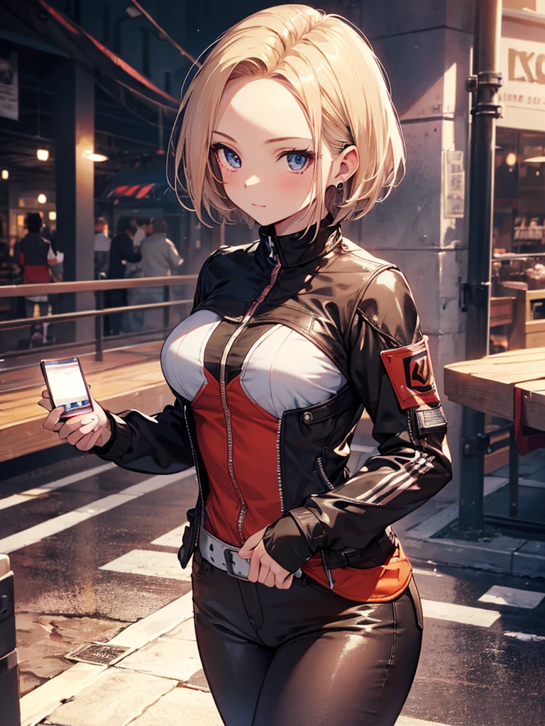 (meme), cute, Beauty, Shortcuts, Android 18, (masterpiece), highest quality, 1girl, uhd, retina, masterpiece, ccurate, anatomically correct, textured skin, super detail, high details, high quality, best quality, highres, 4K