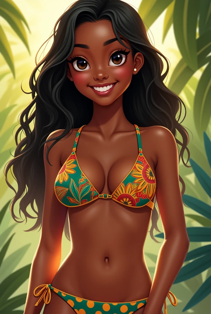 African girl full body who wear bikini 