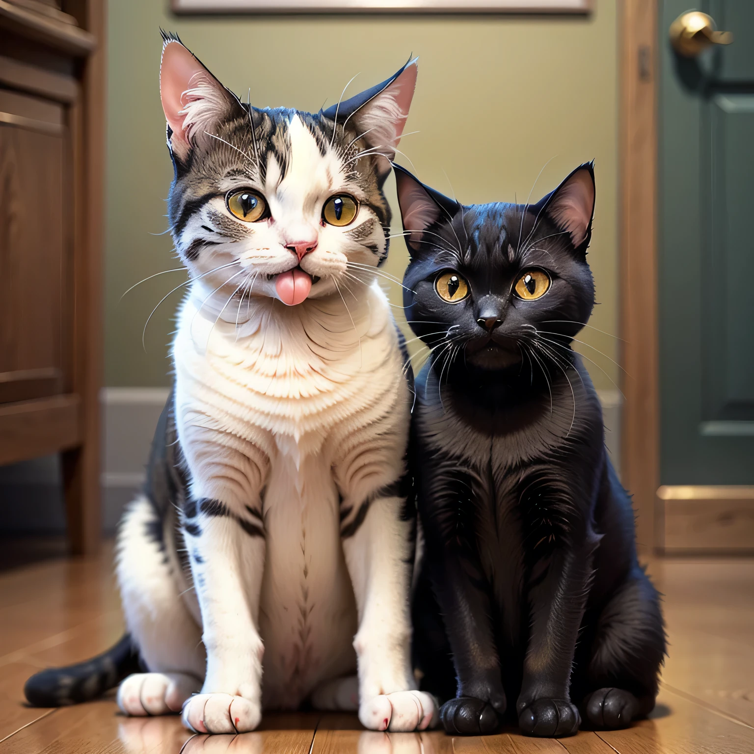 a cute cat, meme cat, funny cat, (internet meme cat), (cat with meme expression), (cat with internet meme face), adorable cat, humorous cat, ((cat with big question mark mouth)), (best quality,4k,8k,highres,masterpiece:1.2),ultra-detailed,(realistic,photorealistic,photo-realistic:1.37),cute cat expression,cat with silly expression,cat with funny eyes,cat with hilarious face,cat with viral internet meme look,whimsical cat,playful cat,cat in funny pose,cat in comical stance,(vibrant colors,colorful:1.2),dynamic lighting,detailed fur texture,intricate details, 