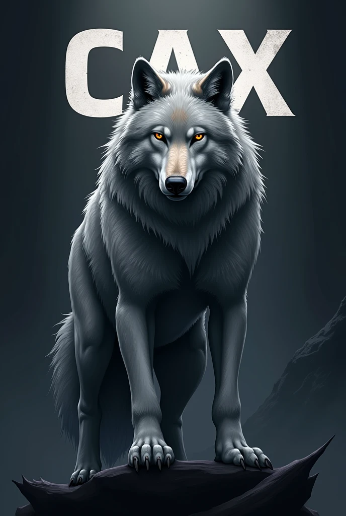 Soon about "Clan Academy X" with their initials, that is "CAX" and that it be black that has a gray wolf 