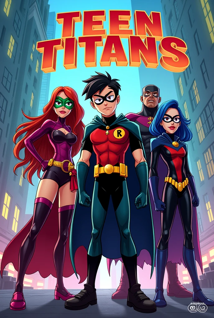 A picture of the Teen Titans group with the group's name written in English and Instagram group written at the bottom