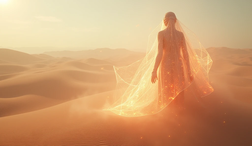 мираж в пустыне future light and shadow, ultra-realistic, 16K. 3D style, , Octane render, ray tracing, depth of field, super detail