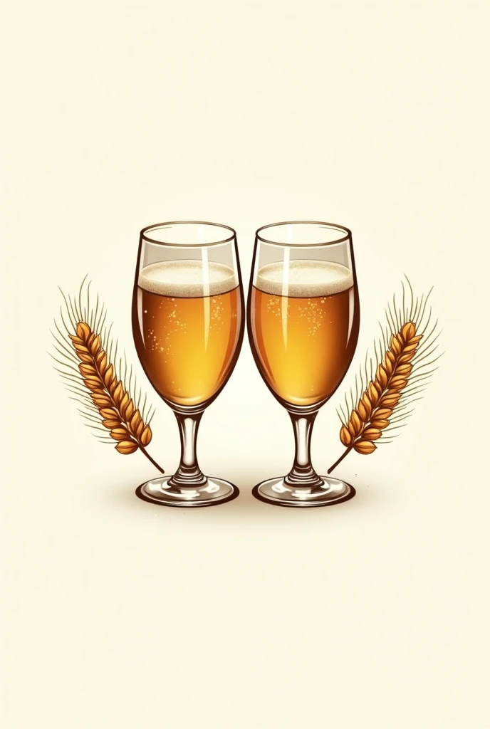 Logo for winery with the name adega zafalon with two glasses of beer toasting and barley leaves