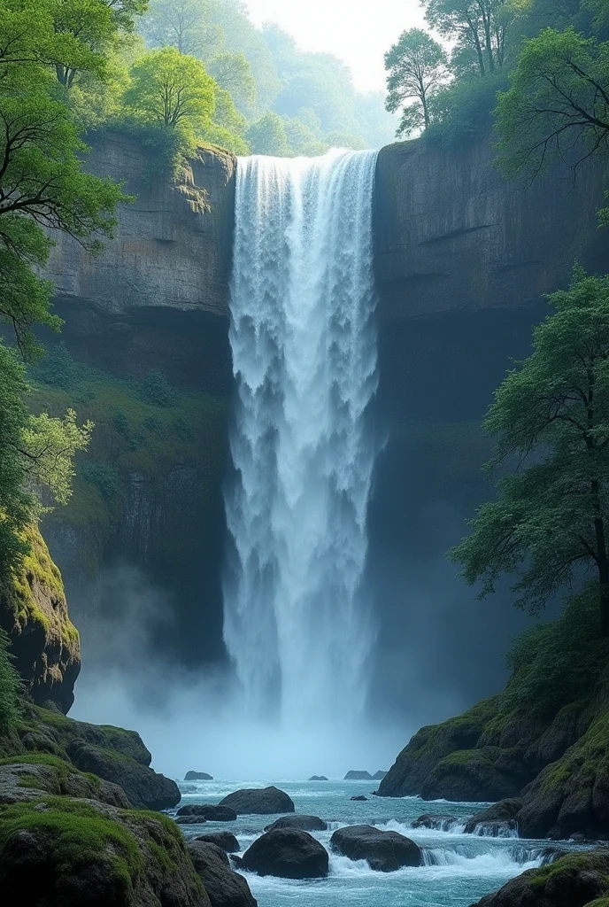 I want you to give me the waterfall model of the software life cycle and for the image to be as if it were in virtual reality