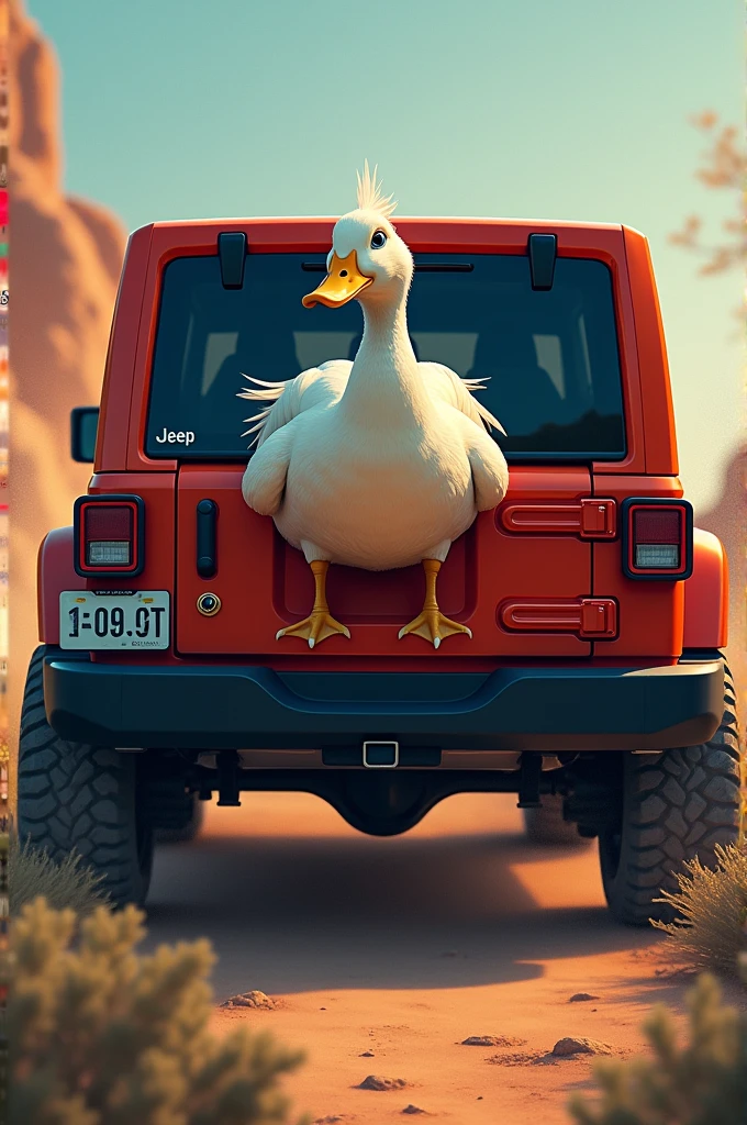 back of the jeep and middle of the duck with the number of player
Create this design