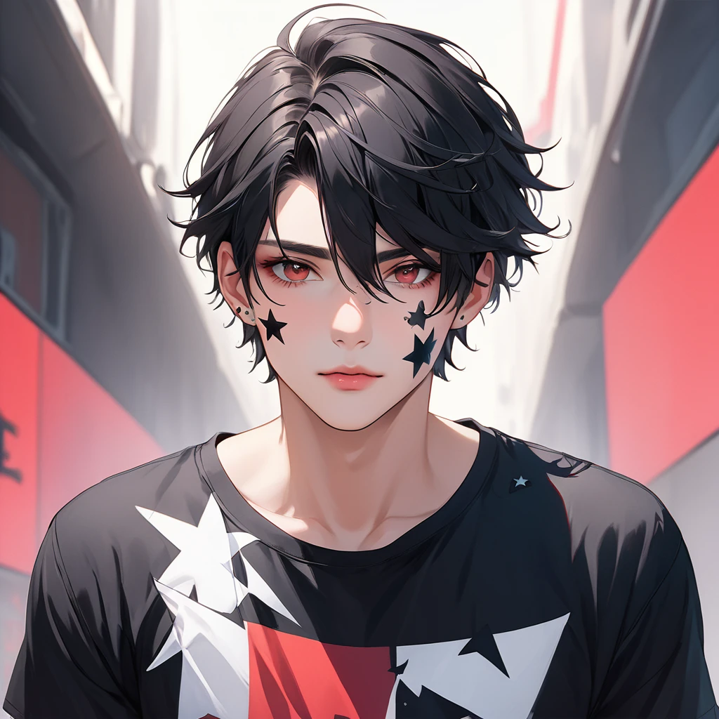 Cool　profile　ember　head phone　A dark-haired　twinks　illustratio　japanes　　male child