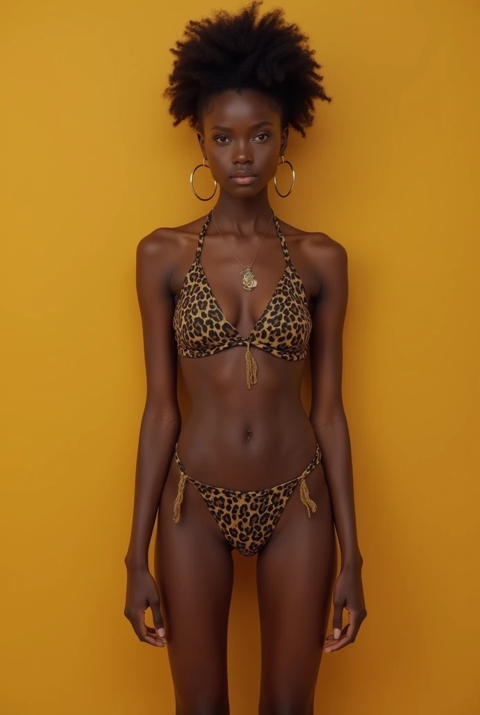 Create a full body of African girl who naked 